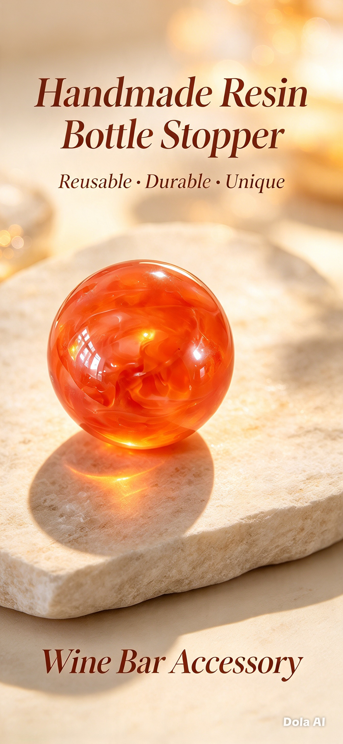 Wine stopper orange